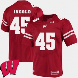 Men Wisconsin Badgers Alec Ingold Red Alumni Football Game Ncaa 2018 Jersey