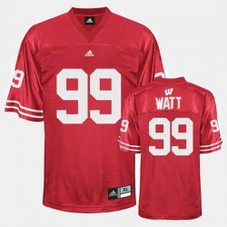 Men Wisconsin Badgers J.J. Watt College Football Red Jersey