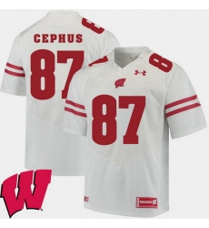 Men Wisconsin Badgers Quintez Cephus White Alumni Football Game Ncaa 2018 Jersey