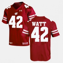 Men Wisconsin Badgers T.J Watt Alumni Football Game Red Jersey