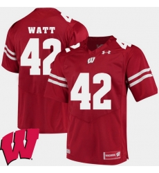 Men Wisconsin Badgers T.J. Watt Red Alumni Football Game Ncaa 2018 Jersey