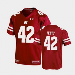 Men Wisconsin Badgers T.J. Watt Replica Red Football Jersey