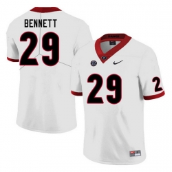 Men #29 Luke Bennett Georgia Bulldogs College Football Jerseys Sale-White