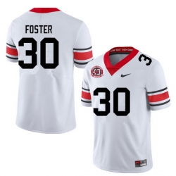 Men #30 Terrell Foster Georgia Bulldogs College Football Jerseys Sale-40th Anniversary