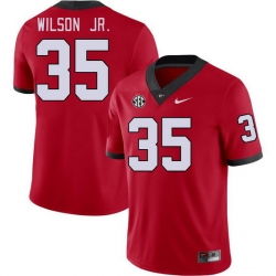 Men #35 Damon Wilson Jr. Georgia Bulldogs College Football Jerseys Stitched-Red