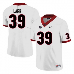 Men #39 Collin Lark Georgia Bulldogs College Football Jerseys Sale-White Anniversary