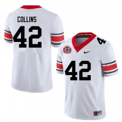 Men #42 Graham Collins Georgia Bulldogs College Football Jerseys Sale-40th Anniversary