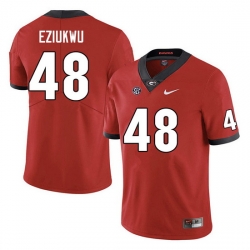 Men #48 Austine Eziukwu Georgia Bulldogs College Football Jerseys Sale-Red Anniversary