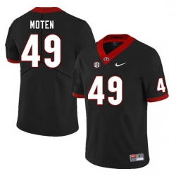 Men #49 Jamier Moten Georgia Bulldogs College Football Jerseys Sale-Black