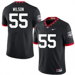 Men #55 Jared Wilson Georgia Bulldogs College Football Jerseys Sale-100th Anniversary