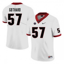 Men #57 Daniel Gothard Georgia Bulldogs College Football Jerseys-White