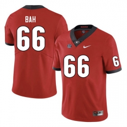 Men #66 Aliou Bah Georgia Bulldogs College Football Jerseys Sale-Red Anniversary