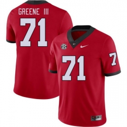 Men #71 Earnest Greene III Georgia Bulldogs College Football Jerseys Stitched-Red