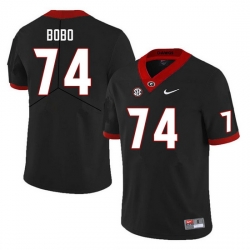 Men #74 Drew Bobo Georgia Bulldogs College Football Jerseys Sale-Black