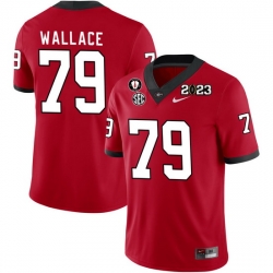 Men #79 Weston Wallace Georgia Bulldogs 2022-23 CTP National Championship Football Jerseys