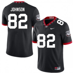 Men #82 Logan Johnson Georgia Bulldogs College Football Jerseys Sale-100th Anniversary