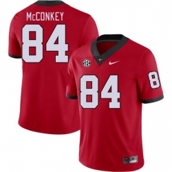 Men #84 Ladd McConkey Georgia Bulldogs College Football Jerseys Stitched-Red