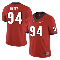 Men #94 Henry Bates Georgia Bulldogs College Football Jerseys Sale-Red