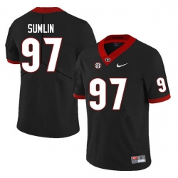 Men #97 Matthew Sumlin Georgia Bulldogs College Football Jerseys Sale-Black Anniversary