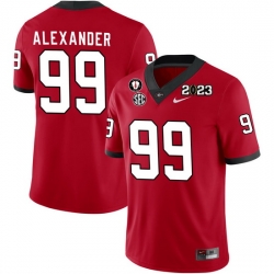 Men #99 Bear Alexander Georgia Bulldogs 2022-23 CTP National Championship Football Jerseys