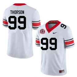 Men #99 Brett Thorson Georgia Bulldogs College Football Jerseys Sale-40th Anniversary