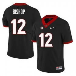 Men Georgia Bulldogs #12 Tray Bishop College Football Jerseys Sale-Black