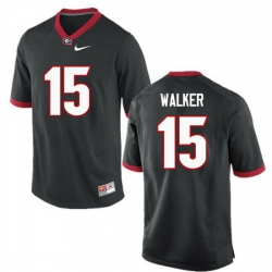 Men Georgia Bulldogs #15 DAndre Walker College Football Jerseys-Black