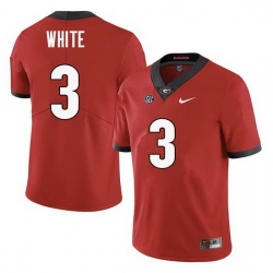 Men Georgia Bulldogs #3 Zamir White College Football Jerseys Sale-Red