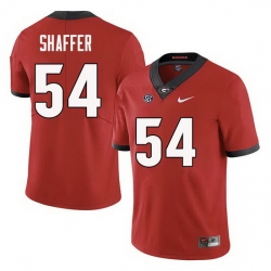 Men Georgia Bulldogs #54 Justin Shaffer College Football Jerseys Sale-Red