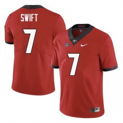 Men Georgia Bulldogs #7 DAndre Swift College Football Jerseys Sale-Red