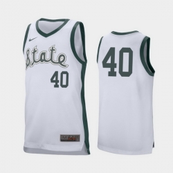 Michigan State Spartans Braden Burke White Retro Performance Men'S Jersey