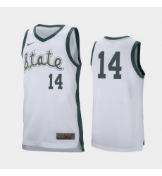 Michigan State Spartans Brock Washington White Retro Performance Men'S Jersey