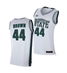 Michigan State Spartans Gabe Brown White Limited Retro Michigan State Spartans Jersey