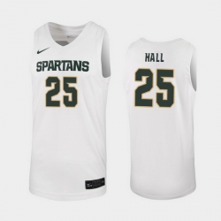 Michigan State Spartans Malik Hall White Replica Men'S Jersey