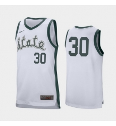 Michigan State Spartans Marcus Bingham Jr. White Retro Performance Men'S Jersey