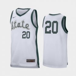 Michigan State Spartans Matt Mcquaid White Retro Performance Men'S Jersey