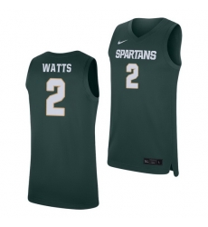 Michigan State Spartans Rocket Watts Green Replica Michigan State Spartans Jersey