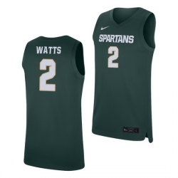 Michigan State Spartans Rocket Watts Green Replica Michigan State Spartans Jersey