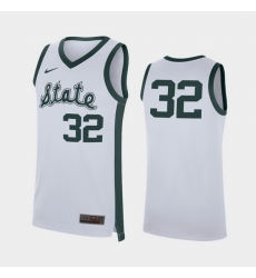 Michigan State Spartans White Retro Replica Men'S Jersey