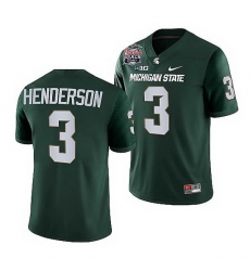 Michigan State Spartans Xavier Henderson Green 2021 Peach Bowl College Football Playoff Jersey