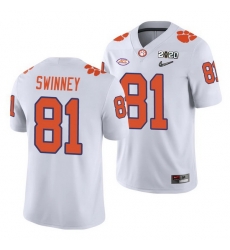 Clemson Tigers Drew Swinney White College Football Men'S Jersey