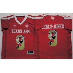 Texas A 26M Aggies 9 Ricky Seals Jones Red Portrait Number College Jersey