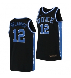 Duke Blue Devils Javin Delaurier Black Replica Men'S Jersey