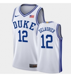 Duke Blue Devils Javin Delaurier White Authentic Men'S Jersey