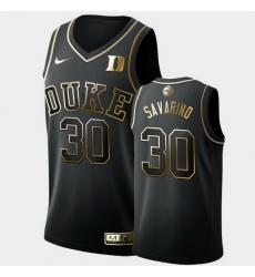 Duke Blue Devils Michael Savarino Black 2019 Golden Edition Men'S Jersey