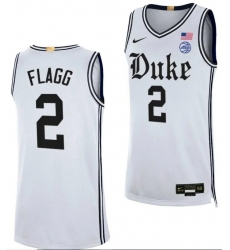 Men Duke White Devils Cooper Flagg #2 Blue Stitched NCAA Jersey