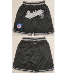 Men Las Vegas Raiders Black Shorts Run Small