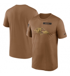 Men Baltimore Ravens 2023 Brown Salute To Service Legend Performance T Shirt