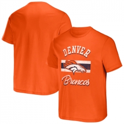 Men Denver Broncos Orange X Darius Rucker Collection Stripe T Shirt