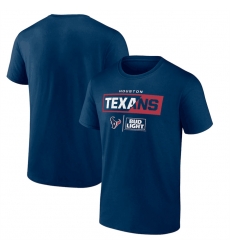 Men Houston Texans X Staple Navy Logo Lockup T Shirt